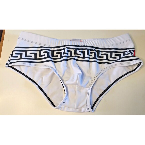 New Men's Danny Miami Greek Key Bikini Swim Brief S Small Sexy Gay - Picture 1 of 8